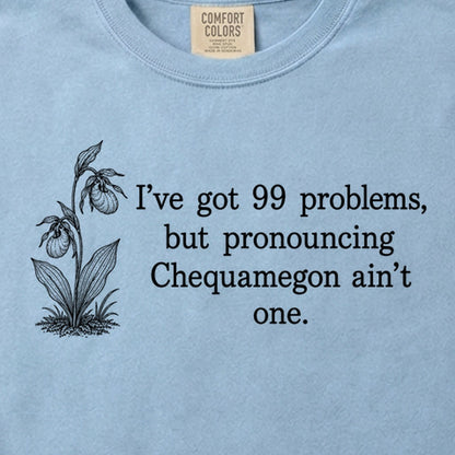 99 Problems Chequamegon Ain't One Cotton T-Shirt