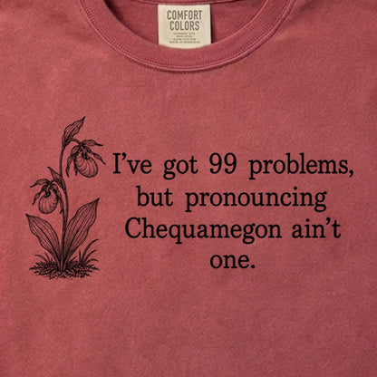 99 Problems Chequamegon Ain't One Cotton T-Shirt