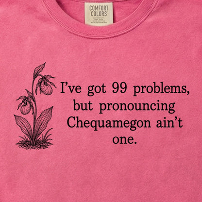 99 Problems Chequamegon Ain't One Cotton T-Shirt