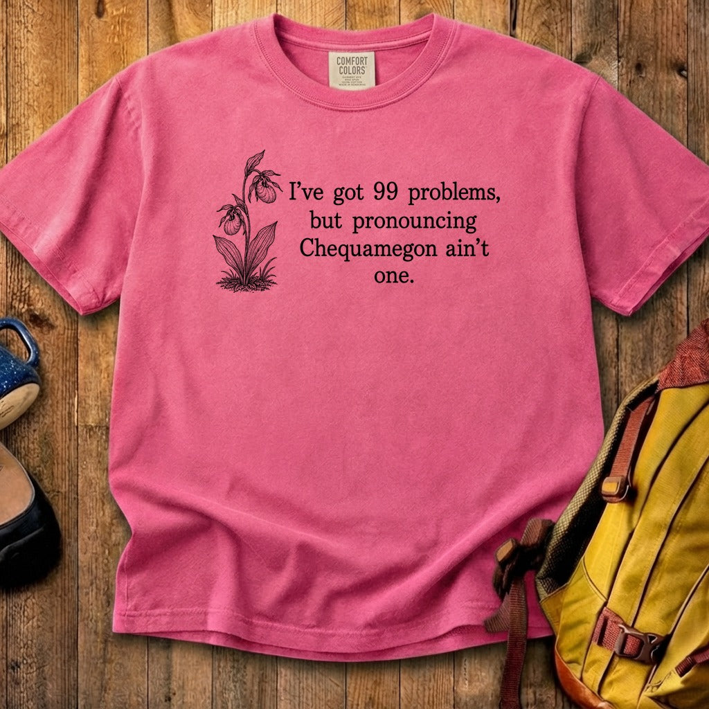 99 Problems Chequamegon Ain't One Cotton T-Shirt