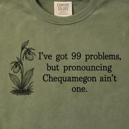 99 Problems Chequamegon Ain't One Cotton T-Shirt