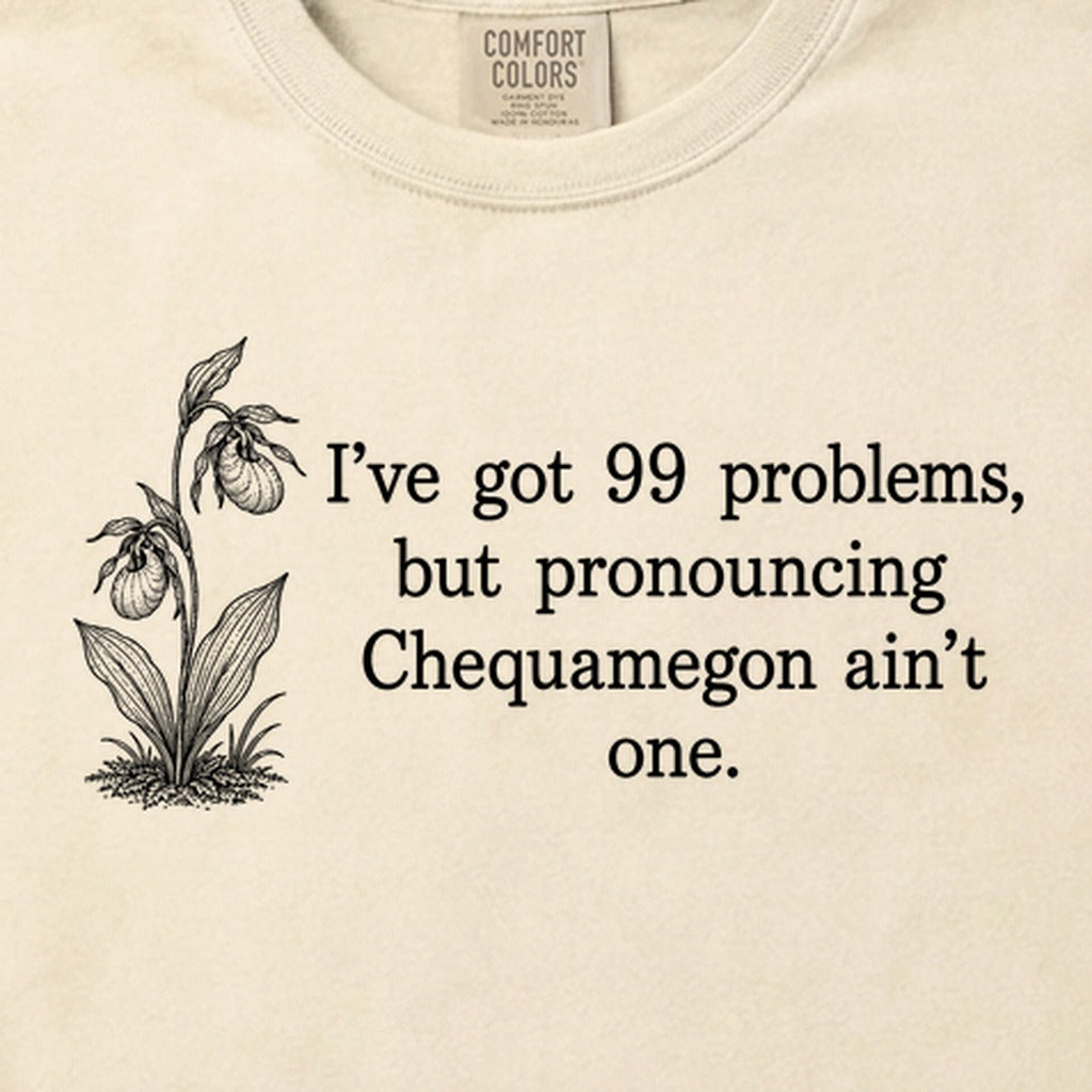 99 Problems Chequamegon Ain't One Cotton T-Shirt