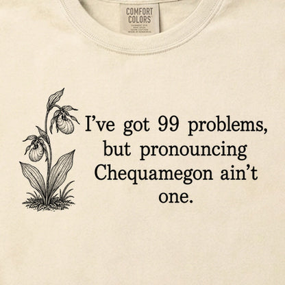 99 Problems Chequamegon Ain't One Cotton T-Shirt