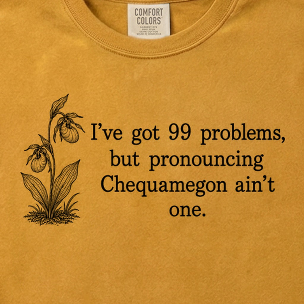 99 Problems Chequamegon Ain't One Cotton T-Shirt