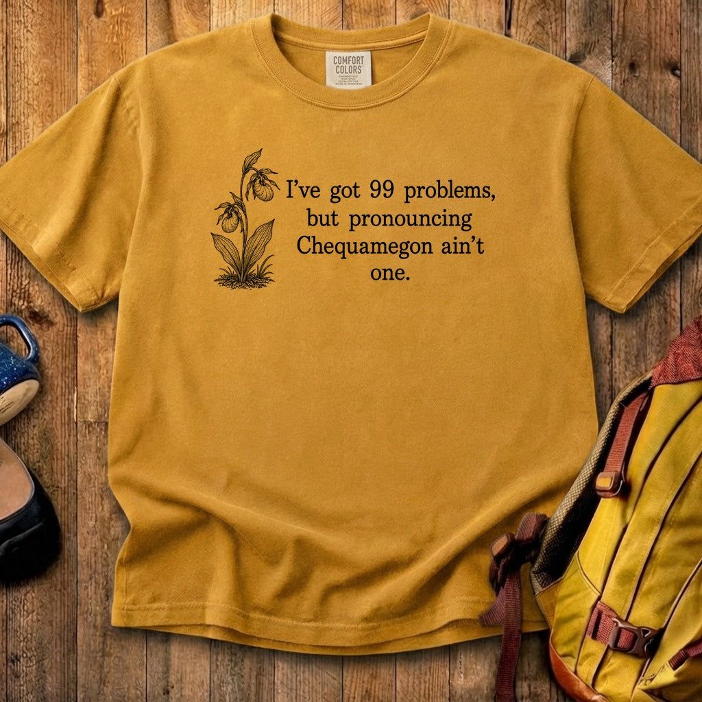99 Problems Chequamegon Ain't One Cotton T-Shirt