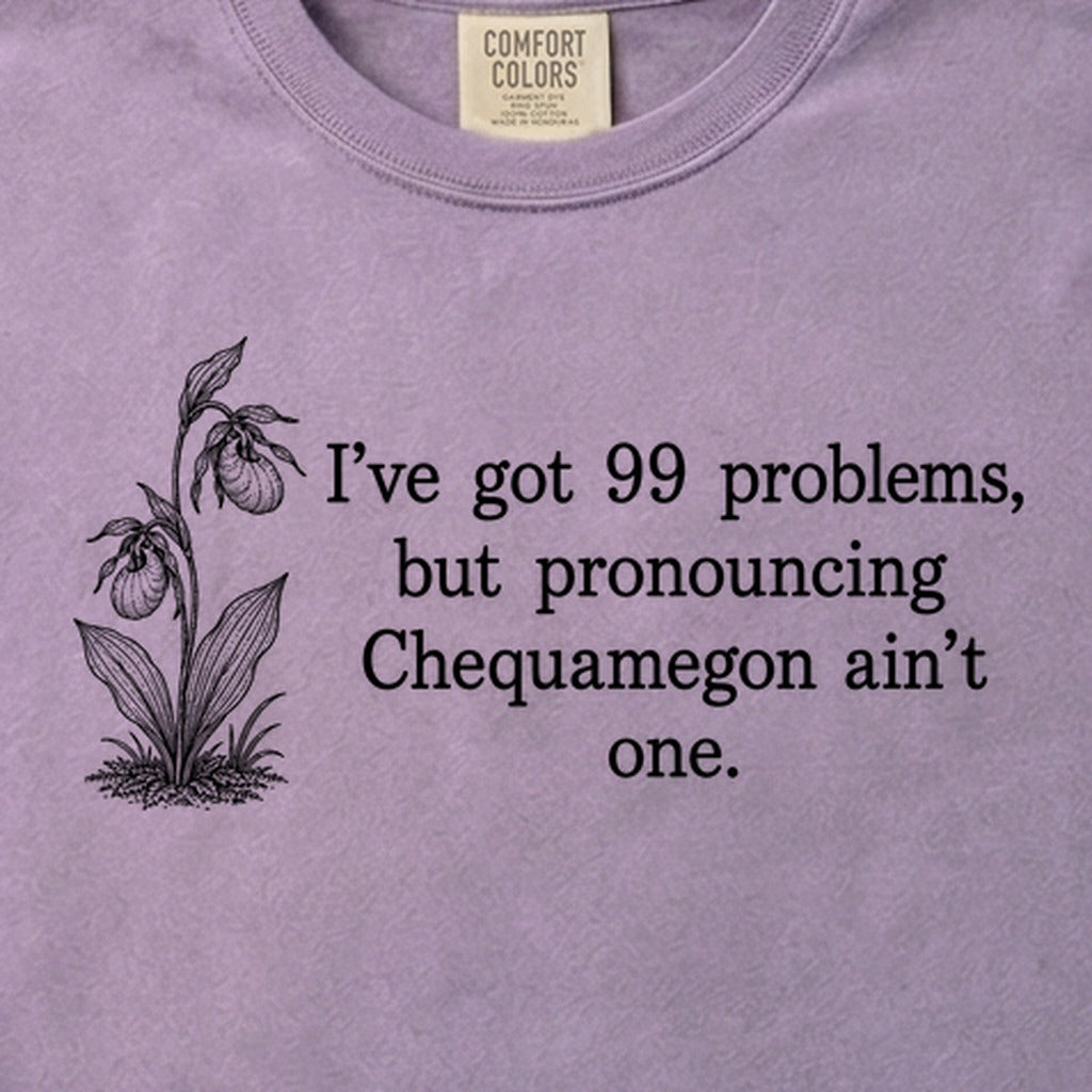 99 Problems Chequamegon Ain't One Cotton T-Shirt