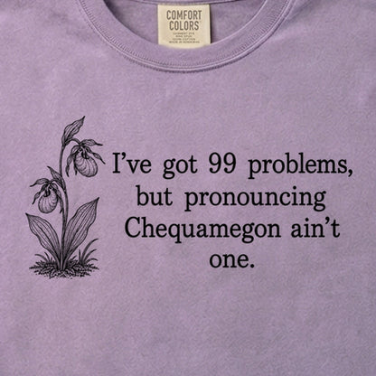 99 Problems Chequamegon Ain't One Cotton T-Shirt