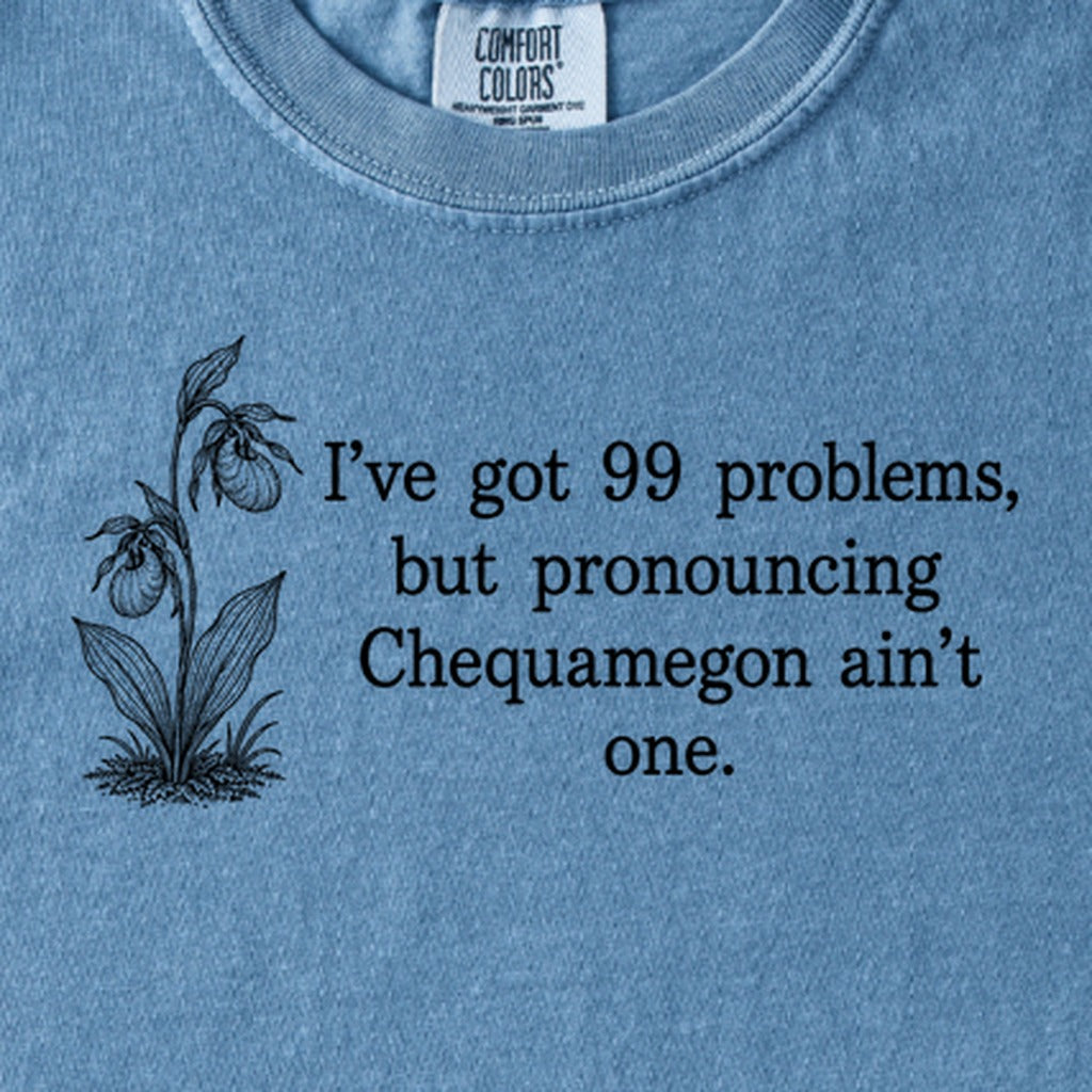 99 Problems Chequamegon Ain't One Kids Cotton T-Shirt