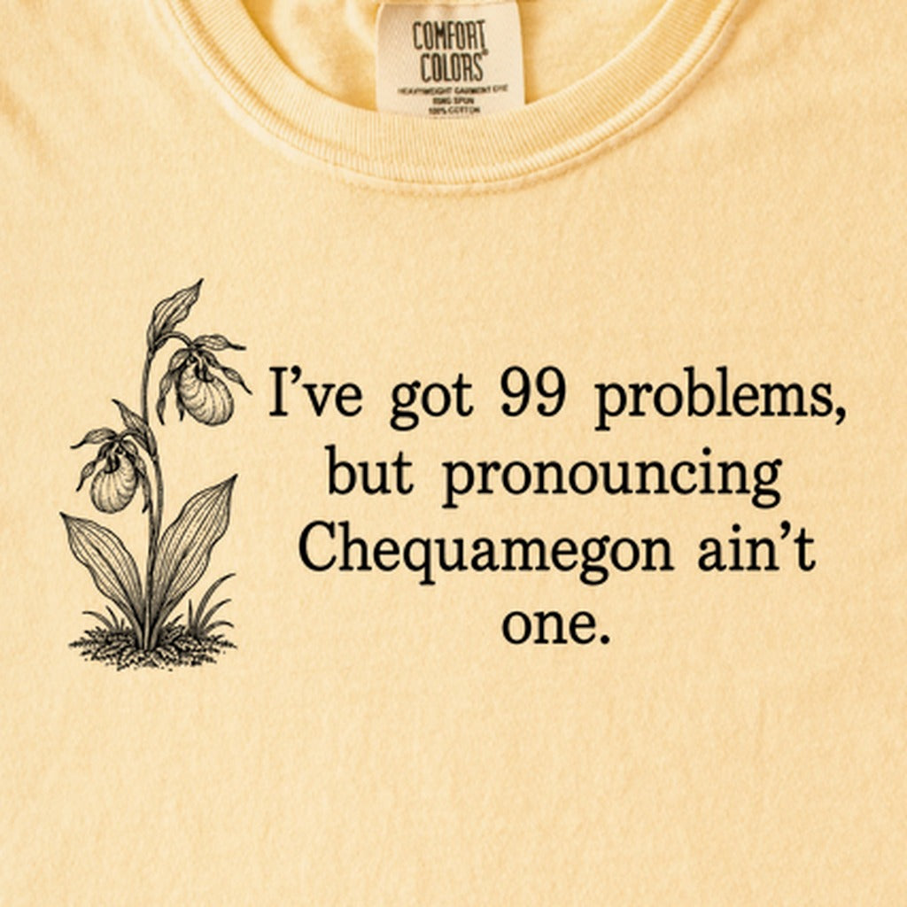 99 Problems Chequamegon Ain't One Kids Cotton T-Shirt
