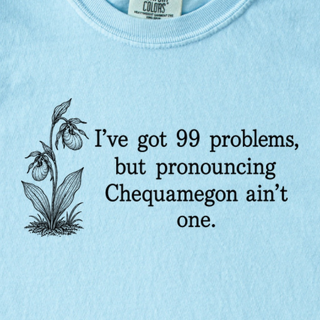 99 Problems Chequamegon Ain't One Kids Cotton T-Shirt