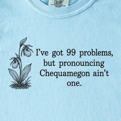 99 Problems Chequamegon Ain't One Kids Cotton T-Shirt
