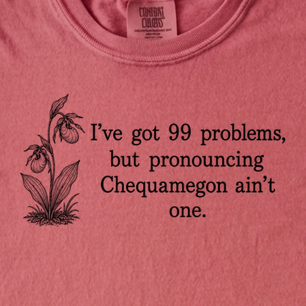 99 Problems Chequamegon Ain't One Kids Cotton T-Shirt
