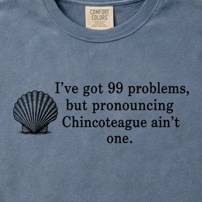 99 Problems Chincoteague Ain't One Cotton T-Shirt