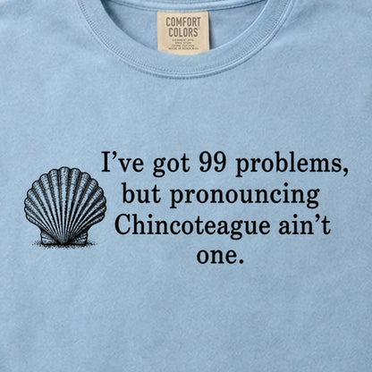 99 Problems Chincoteague Ain't One Cotton T-Shirt