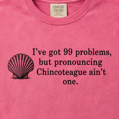 99 Problems Chincoteague Ain't One Cotton T-Shirt