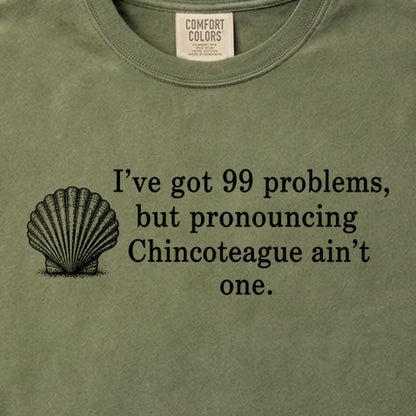 99 Problems Chincoteague Ain't One Cotton T-Shirt