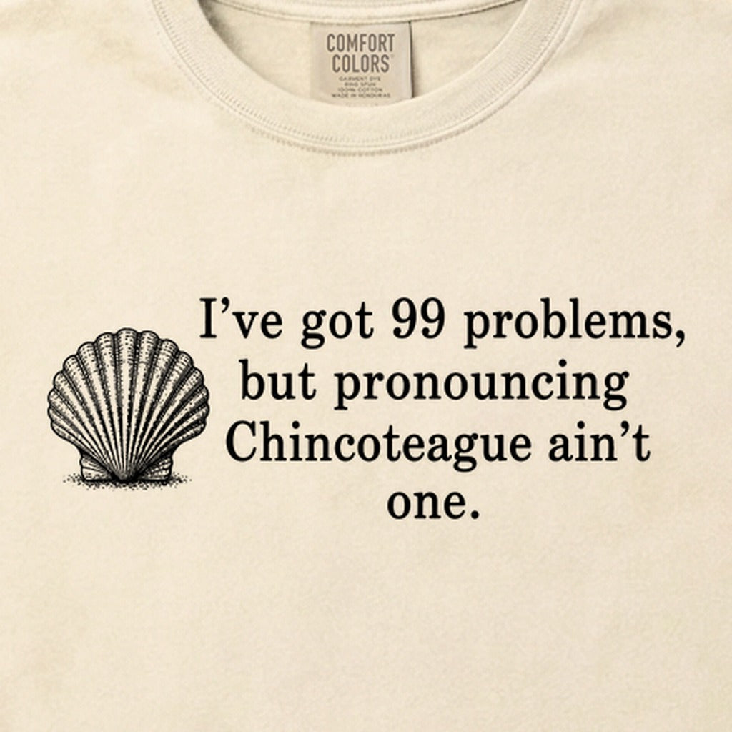 99 Problems Chincoteague Ain't One Cotton T-Shirt