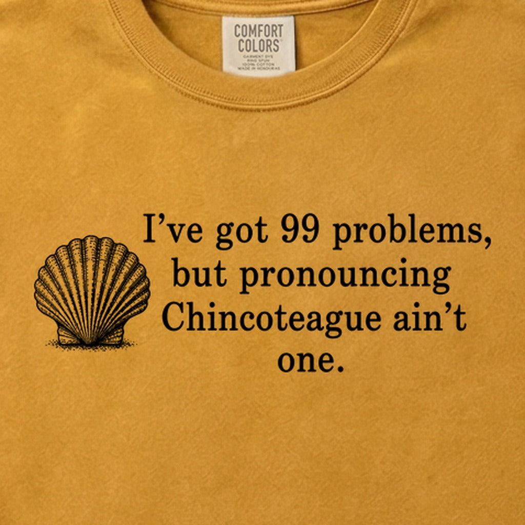 99 Problems Chincoteague Ain't One Cotton T-Shirt