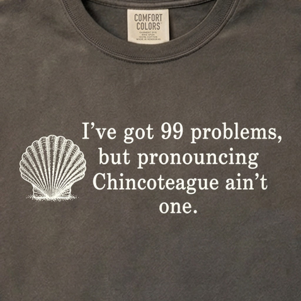 99 Problems Chincoteague Ain't One Cotton T-Shirt