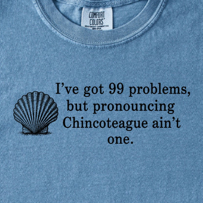 99 Problems Chincoteague Ain't One Kids Cotton T-Shirt
