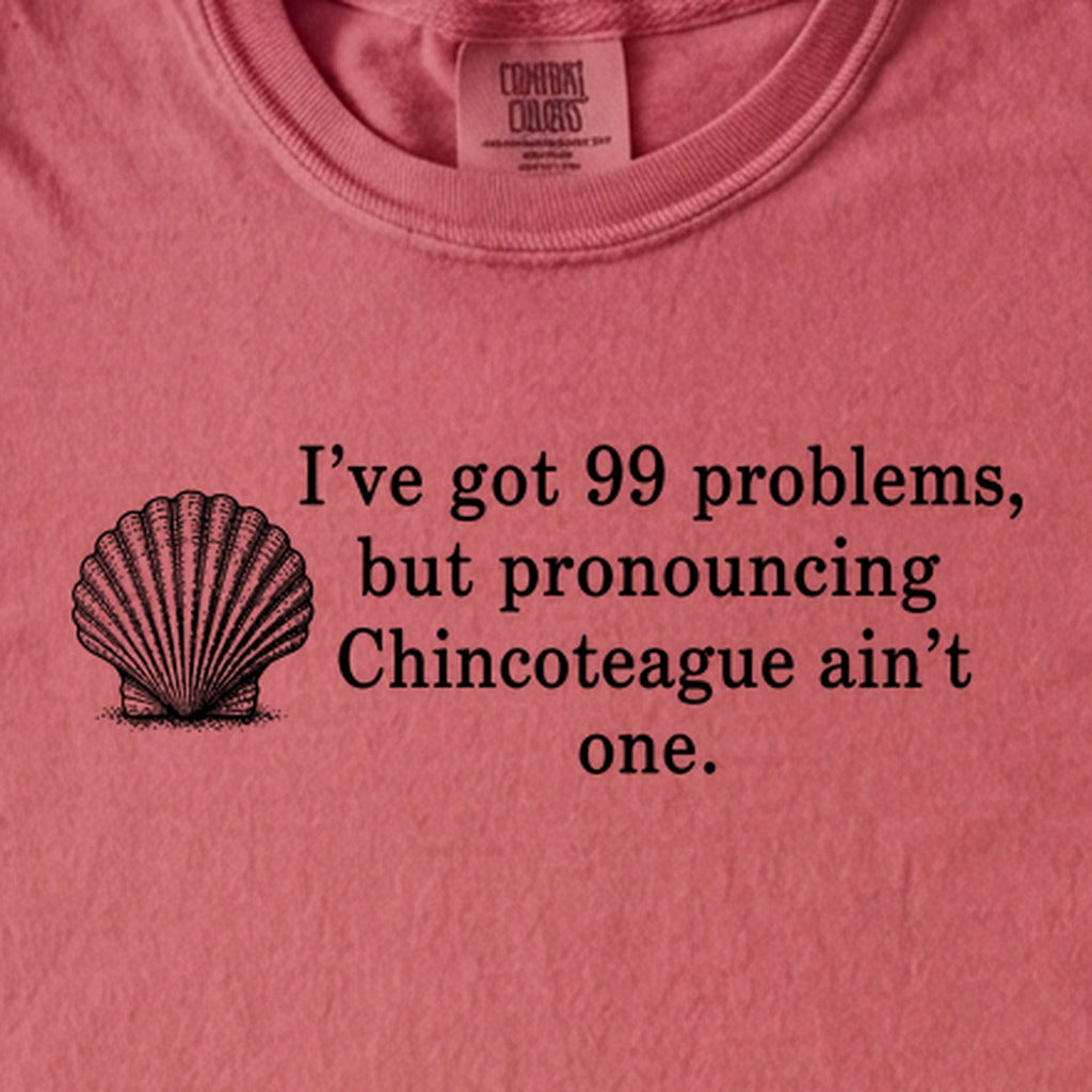 99 Problems Chincoteague Ain't One Kids Cotton T-Shirt