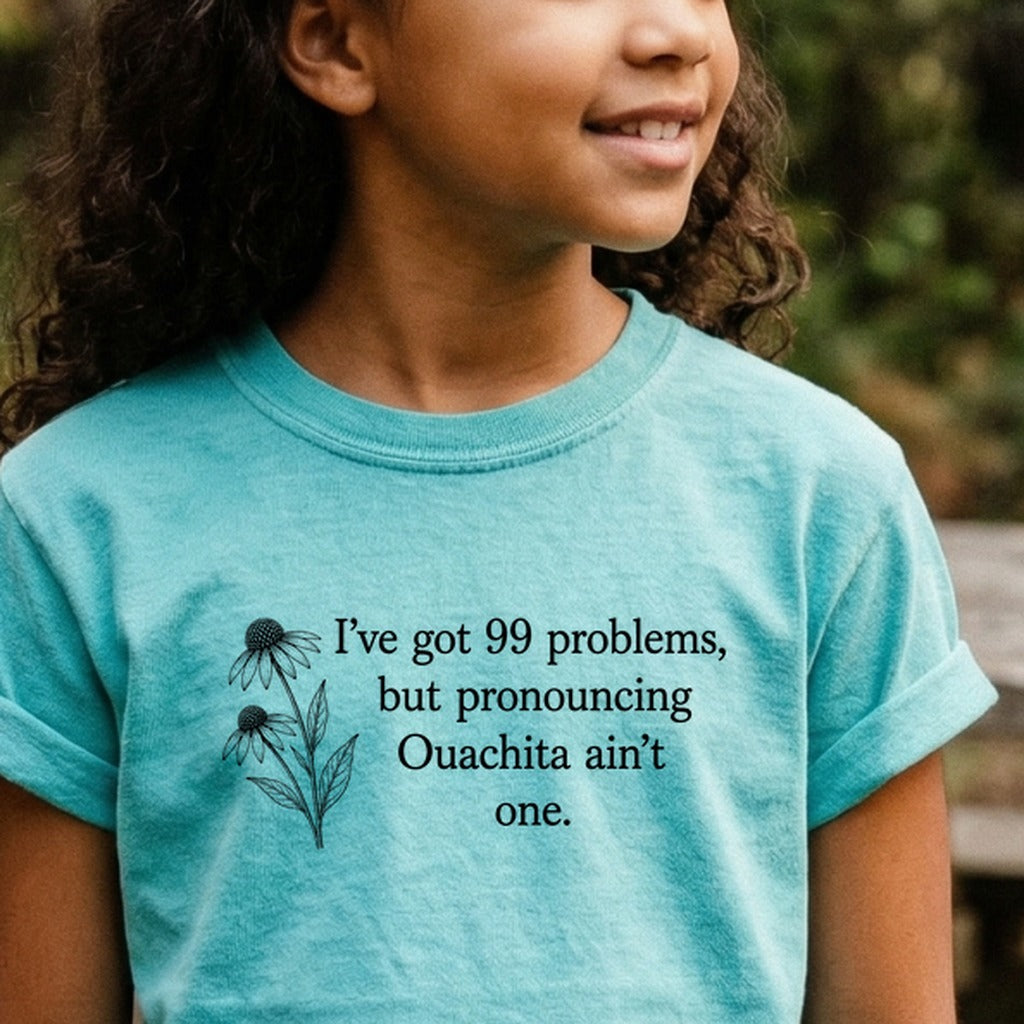 99 Problems Ouachita Ain't One Kids Cotton T-Shirt