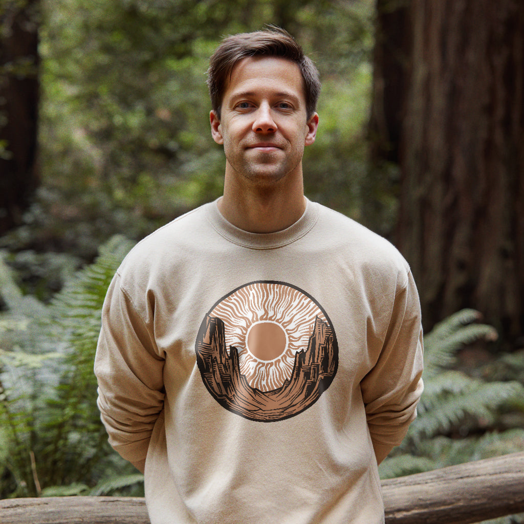 Desert Sun Crewneck Sweatshirt Adventure and Outdoors Themed Sweatshirt