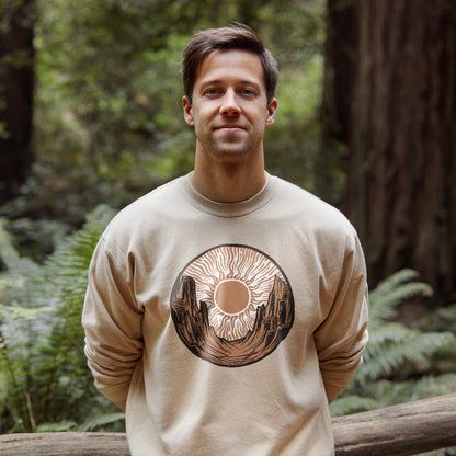 Desert Sun Crewneck Sweatshirt Adventure and Outdoors Themed Sweatshirt
