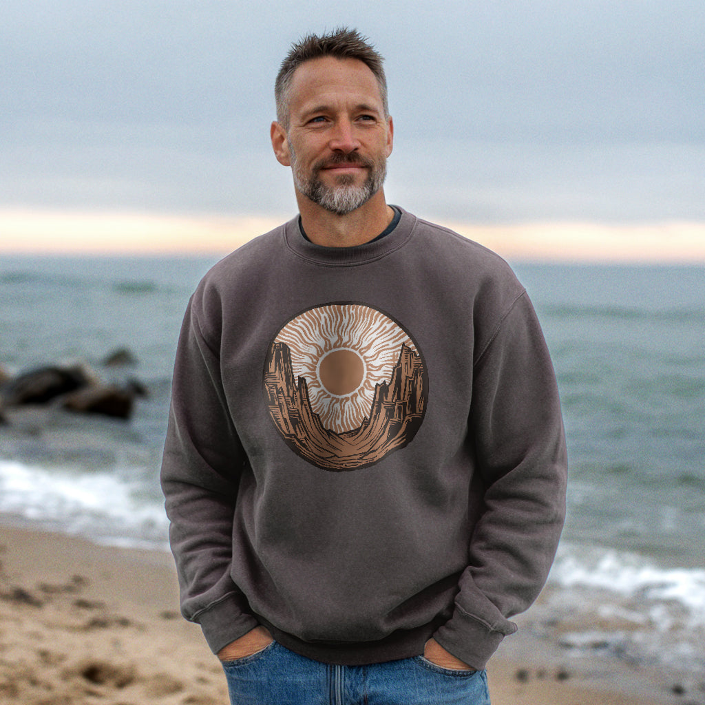 Desert Sun Crewneck Sweatshirt Adventure and Outdoors Themed Sweatshirt