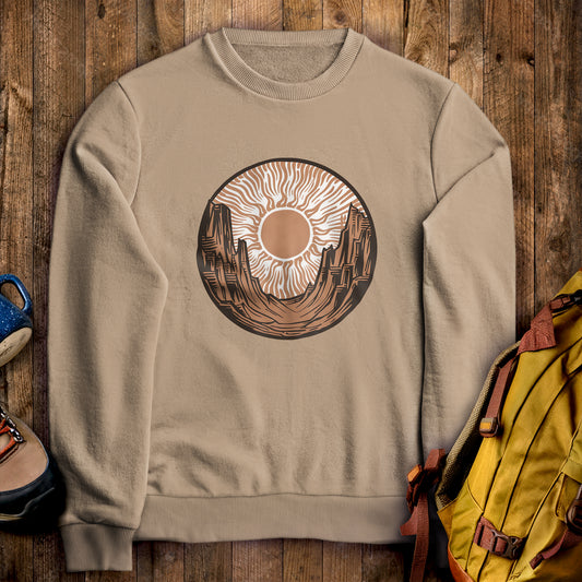Desert Sun Crewneck Sweatshirt Sand Adventure and Outdoors Themed Sweatshirt