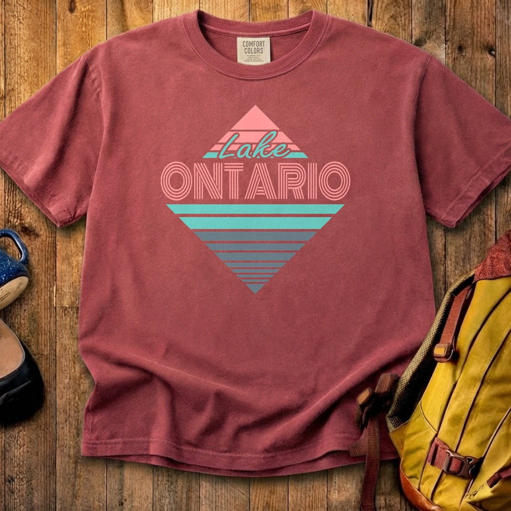 Diamond Retro Lake Ontario Cotton T-Shirt