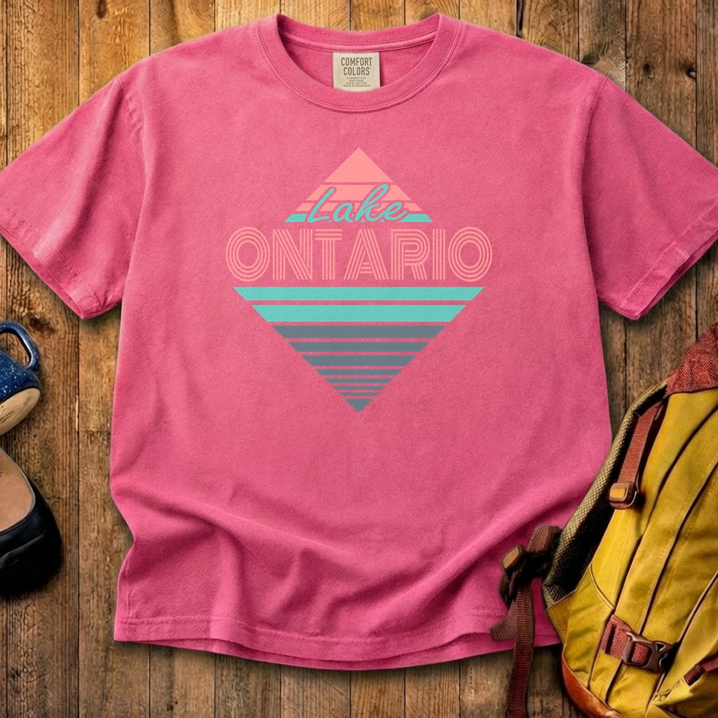 Diamond Retro Lake Ontario Cotton T-Shirt