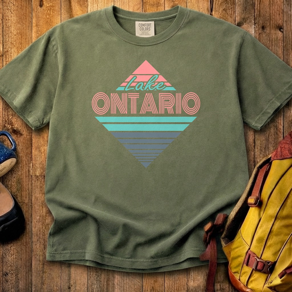 Diamond Retro Lake Ontario Cotton T-Shirt