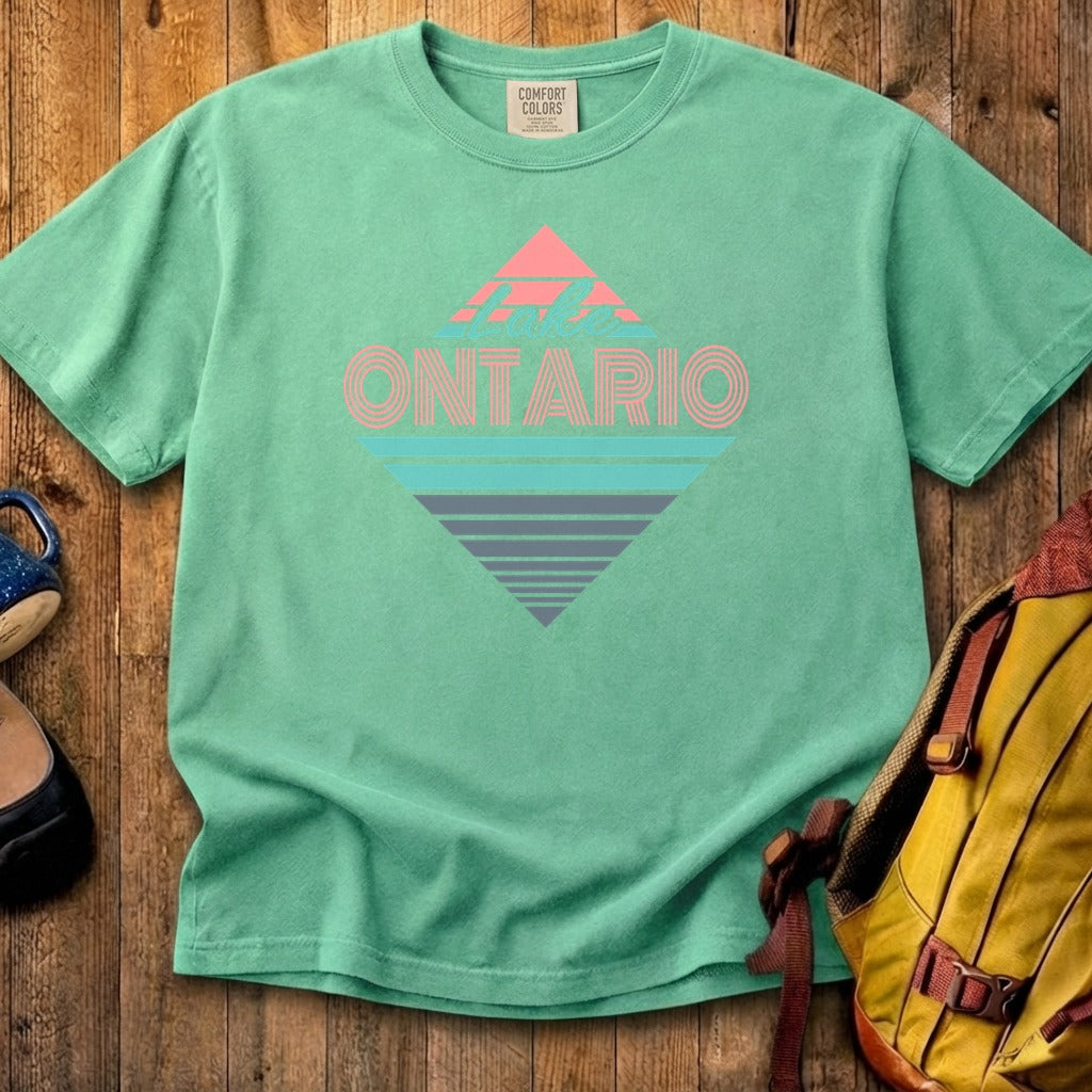 Diamond Retro Lake Ontario Cotton T-Shirt