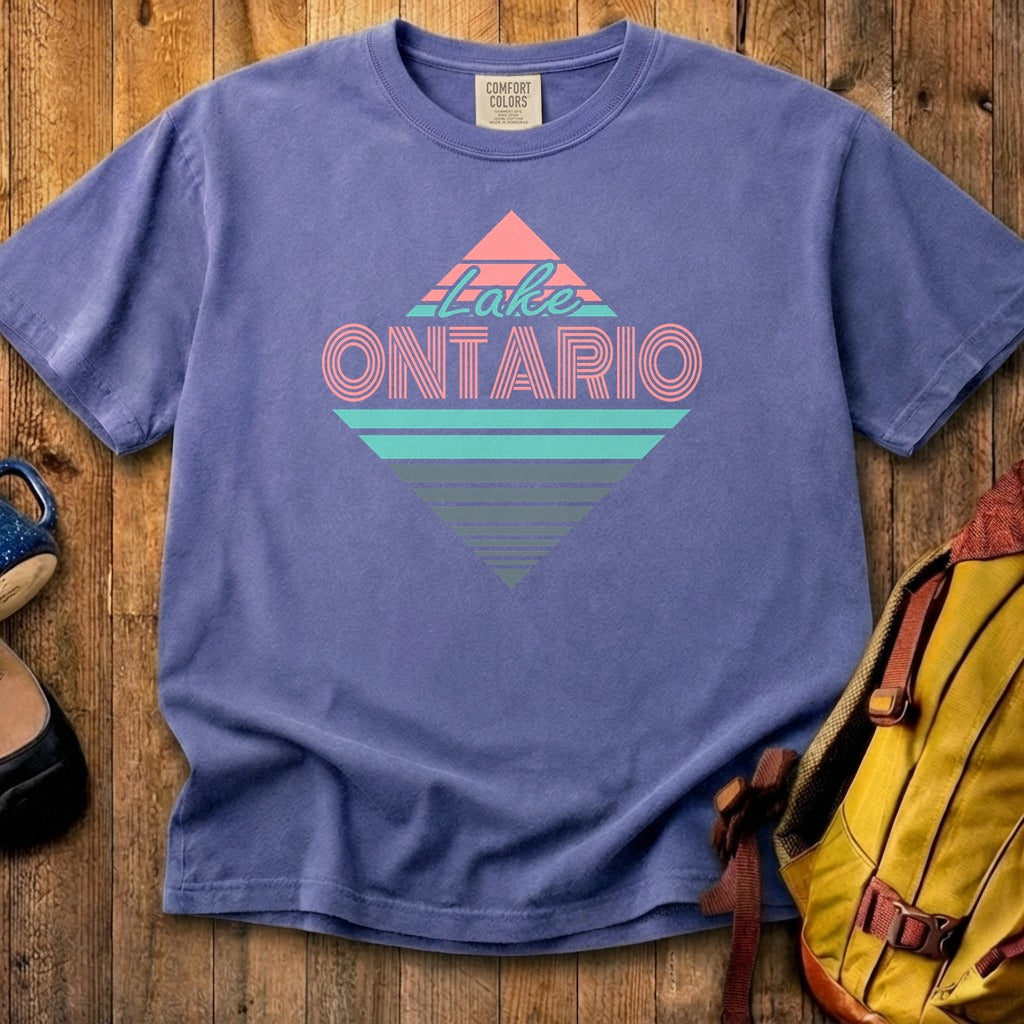 Diamond Retro Lake Ontario Cotton T-Shirt