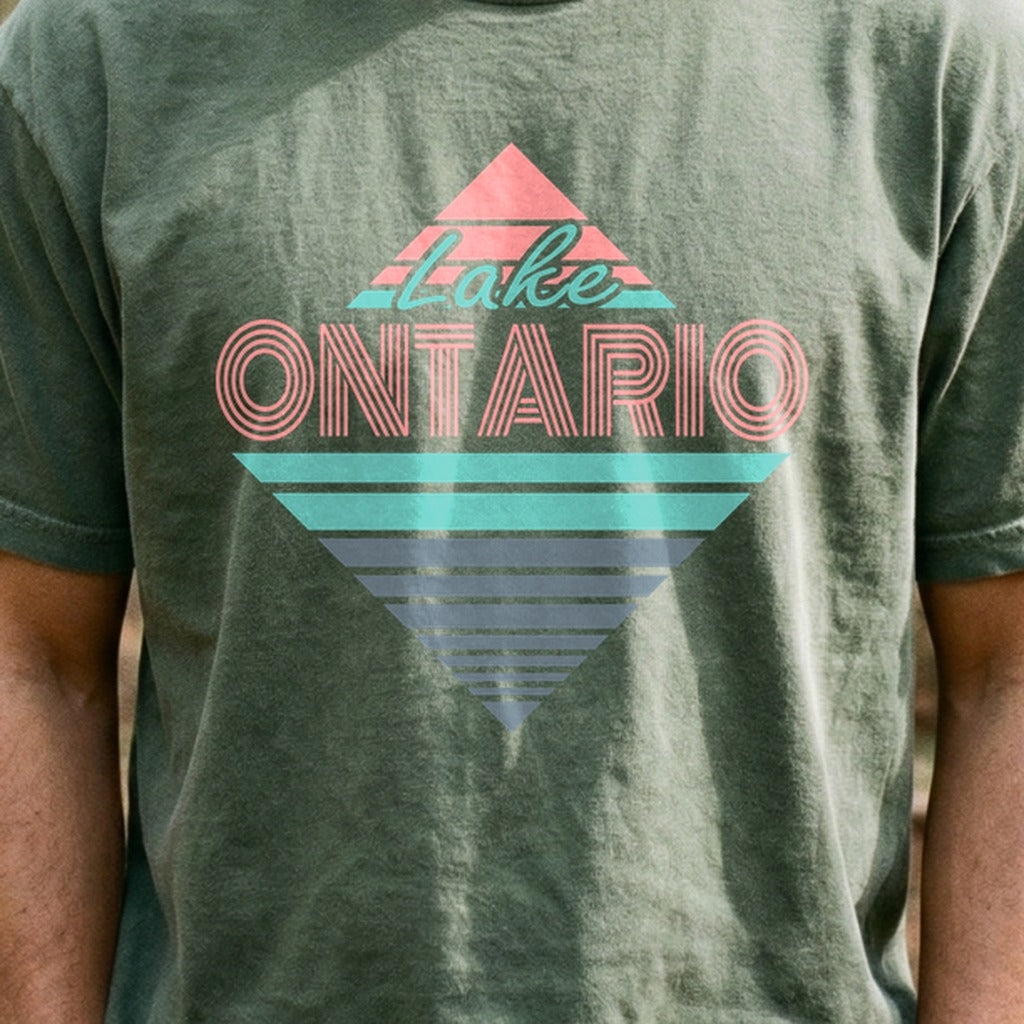 Diamond Retro Lake Ontario Cotton T-Shirt