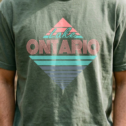 Diamond Retro Lake Ontario Cotton T-Shirt