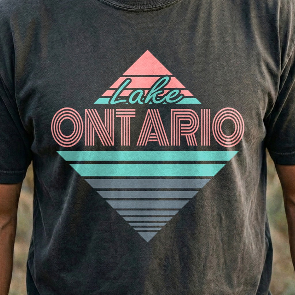 Diamond Retro Lake Ontario Cotton T-Shirt