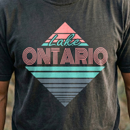 Diamond Retro Lake Ontario Cotton T-Shirt