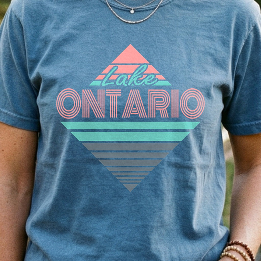 Diamond Retro Lake Ontario Cotton T-Shirt