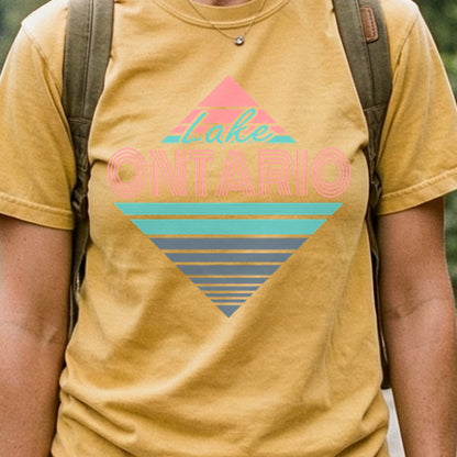 Diamond Retro Lake Ontario Cotton T-Shirt