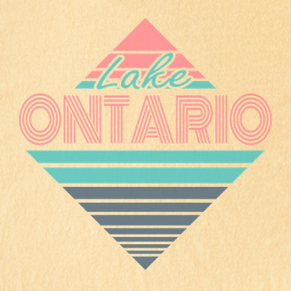Diamond Retro Lake Ontario Kids Cotton T-Shirt