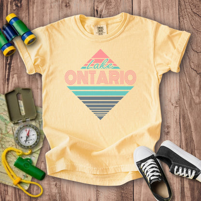 Diamond Retro Lake Ontario Kids Cotton T-Shirt