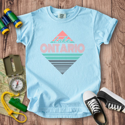 Diamond Retro Lake Ontario Kids Cotton T-Shirt