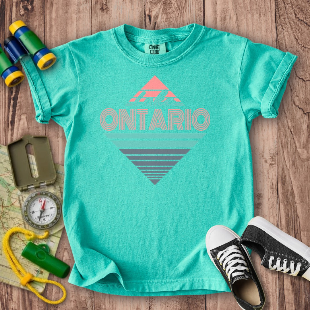 Diamond Retro Lake Ontario Kids Cotton T-Shirt