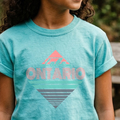 Diamond Retro Lake Ontario Kids Cotton T-Shirt