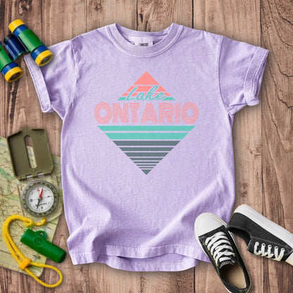 Diamond Retro Lake Ontario Kids Cotton T-Shirt