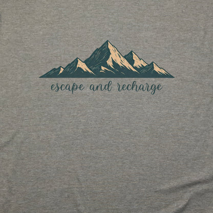 Escape and Recharge T-Shirt Adventure and Outdoors Themed T-Shirt