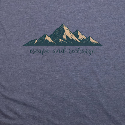Escape and Recharge T-Shirt Adventure and Outdoors Themed T-Shirt