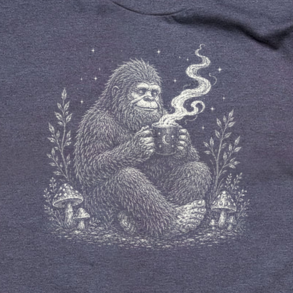 Sasquatch Drinking Coffee T-Shirt